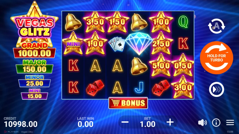 Collect Feature triggering with Collect symbols on reels 1 and 6 and a Jackpot symbol on the grid