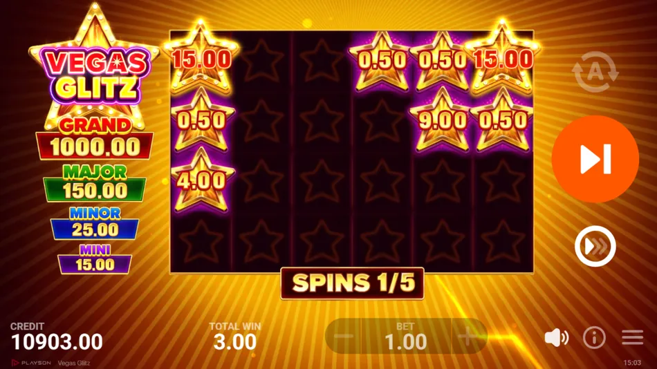 Star Spins grid showing only Collect, Star and Jackpot symbols